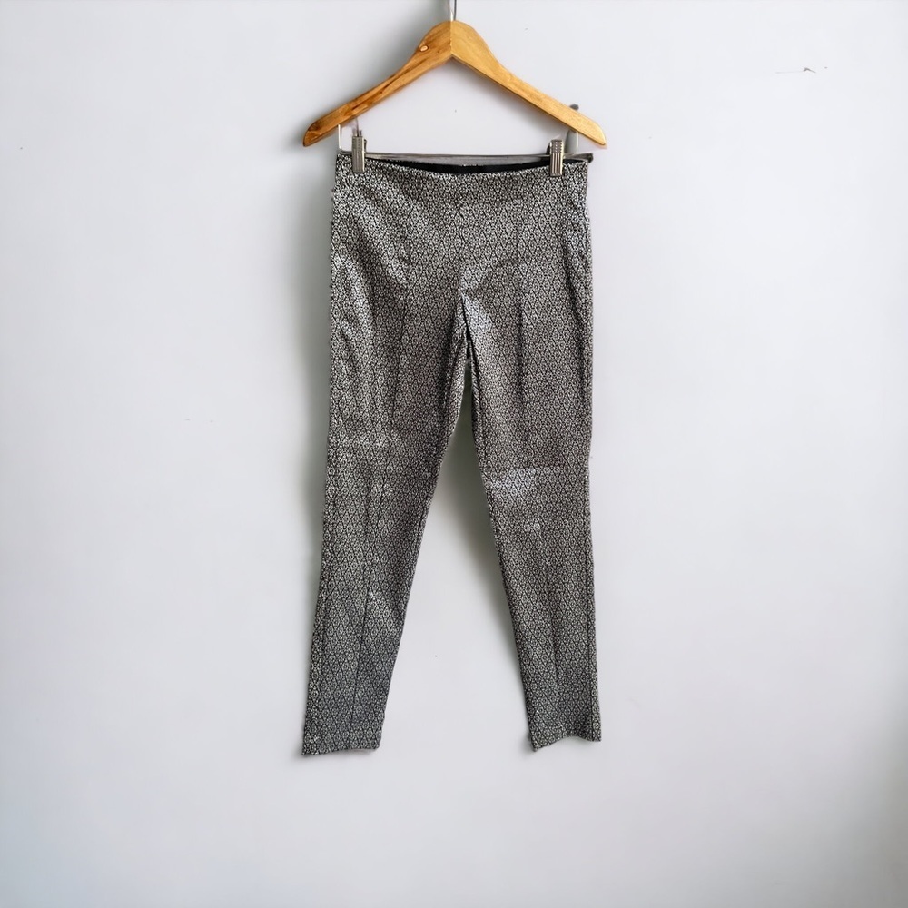 Alfani Silver Y2K Ikat Elastic Band Pull On Ankle Trouser Pant Women’s 4​